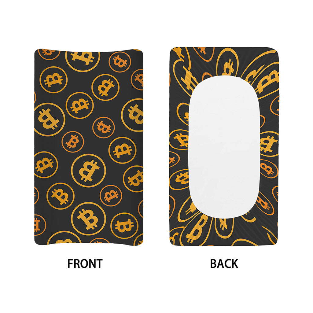 Bitcoin Cryptocurrency Pattern Print Changing Pad Cover