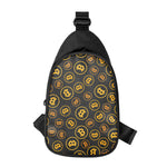 Bitcoin Cryptocurrency Pattern Print Chest Bag
