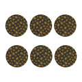 Bitcoin Cryptocurrency Pattern Print Coaster Set