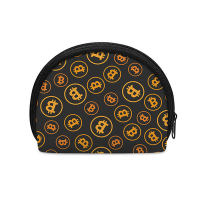 Bitcoin Cryptocurrency Pattern Print Coin Purse