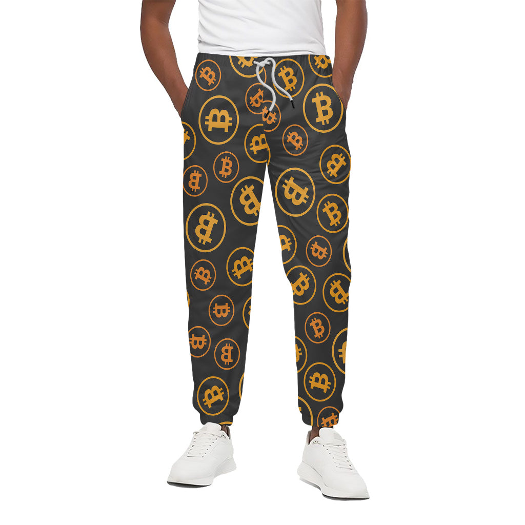 Bitcoin Cryptocurrency Pattern Print Cotton Pants