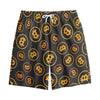 Bitcoin Cryptocurrency Pattern Print Cotton Shorts