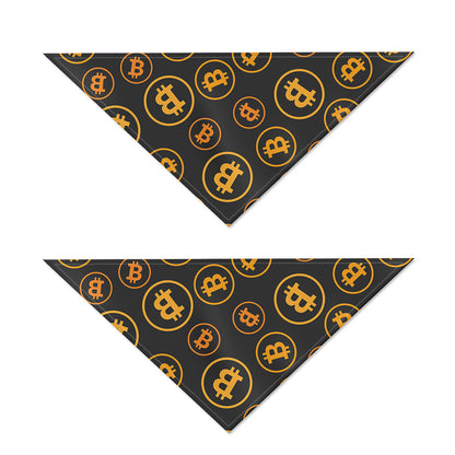 Bitcoin Cryptocurrency Pattern Print Dog Bandana