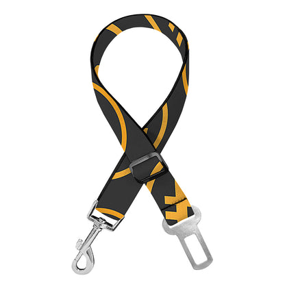 Bitcoin Cryptocurrency Pattern Print Dog Seat Belt