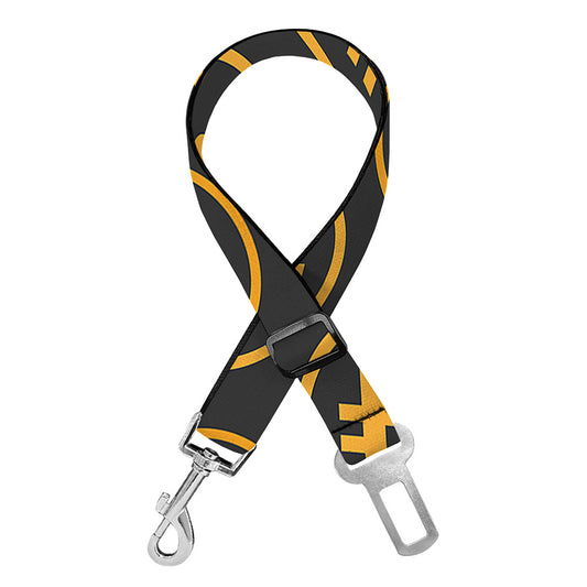 Bitcoin Cryptocurrency Pattern Print Dog Seat Belt