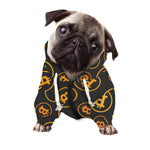 Bitcoin Cryptocurrency Pattern Print Dog Zip Up Hoodie