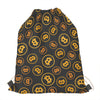 Bitcoin Cryptocurrency Pattern Print Drawstring Bag