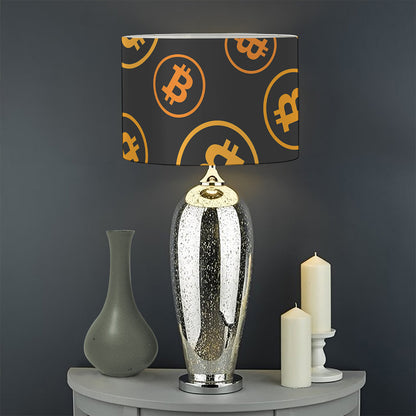 Bitcoin Cryptocurrency Pattern Print Drum Lamp Shade