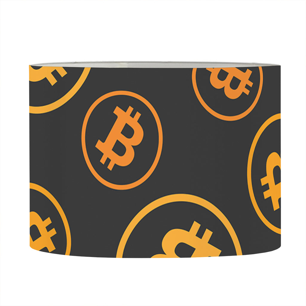 Bitcoin Cryptocurrency Pattern Print Drum Lamp Shade