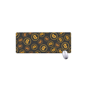 Bitcoin Cryptocurrency Pattern Print Extended Mouse Pad