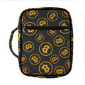Bitcoin Cryptocurrency Pattern Print Front Pocket Bible Bag