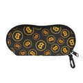 Bitcoin Cryptocurrency Pattern Print Glasses Case