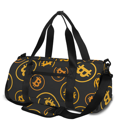 Bitcoin Cryptocurrency Pattern Print Gym Bag