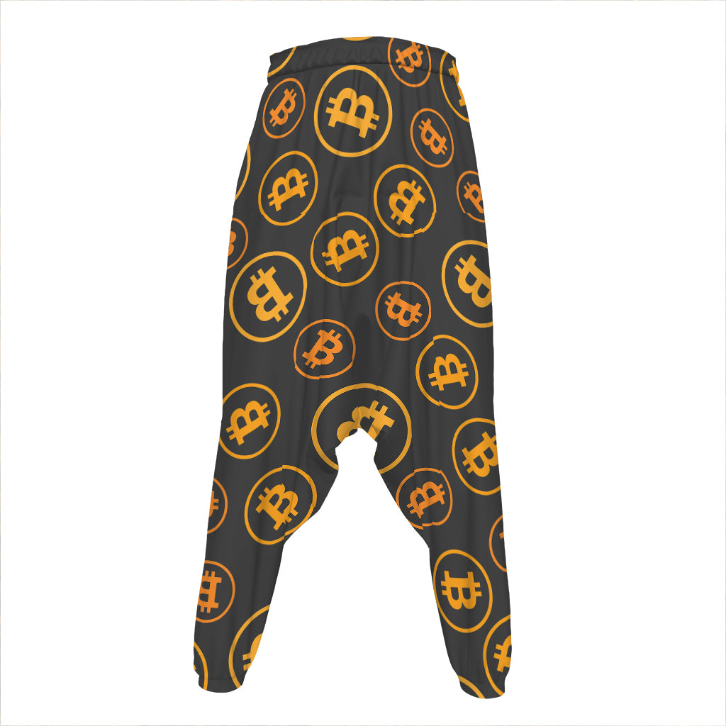 Bitcoin Cryptocurrency Pattern Print Hammer Pants