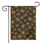 Bitcoin Cryptocurrency Pattern Print House Flag