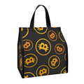 Bitcoin Cryptocurrency Pattern Print Insulated Lunch Tote