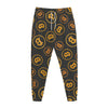 Bitcoin Cryptocurrency Pattern Print Jogger Pants