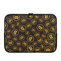 Bitcoin Cryptocurrency Pattern Print Laptop Sleeve