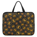 Bitcoin Cryptocurrency Pattern Print Laptop Sleeve With Handle