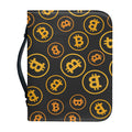 Bitcoin Cryptocurrency Pattern Print Leather Bible Cover