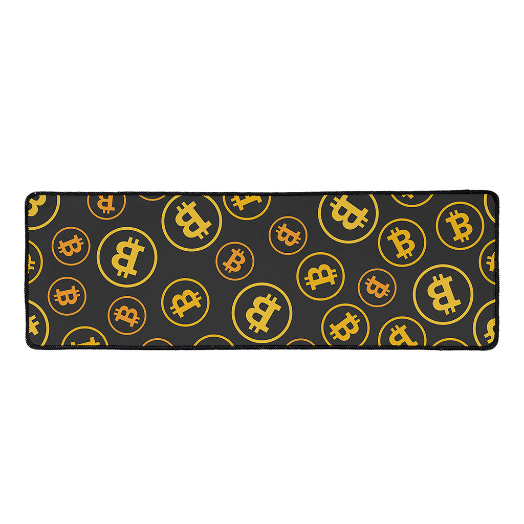 Bitcoin Cryptocurrency Pattern Print Long Kitchen Mat