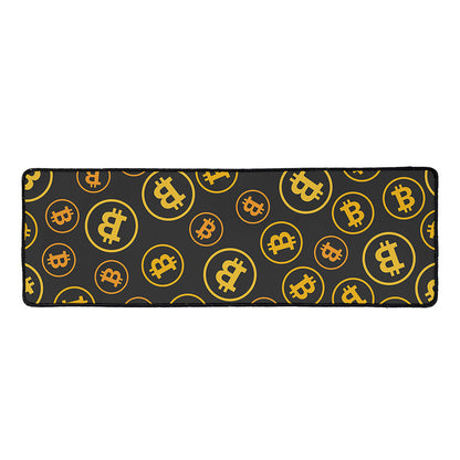 Bitcoin Cryptocurrency Pattern Print Long Kitchen Mat