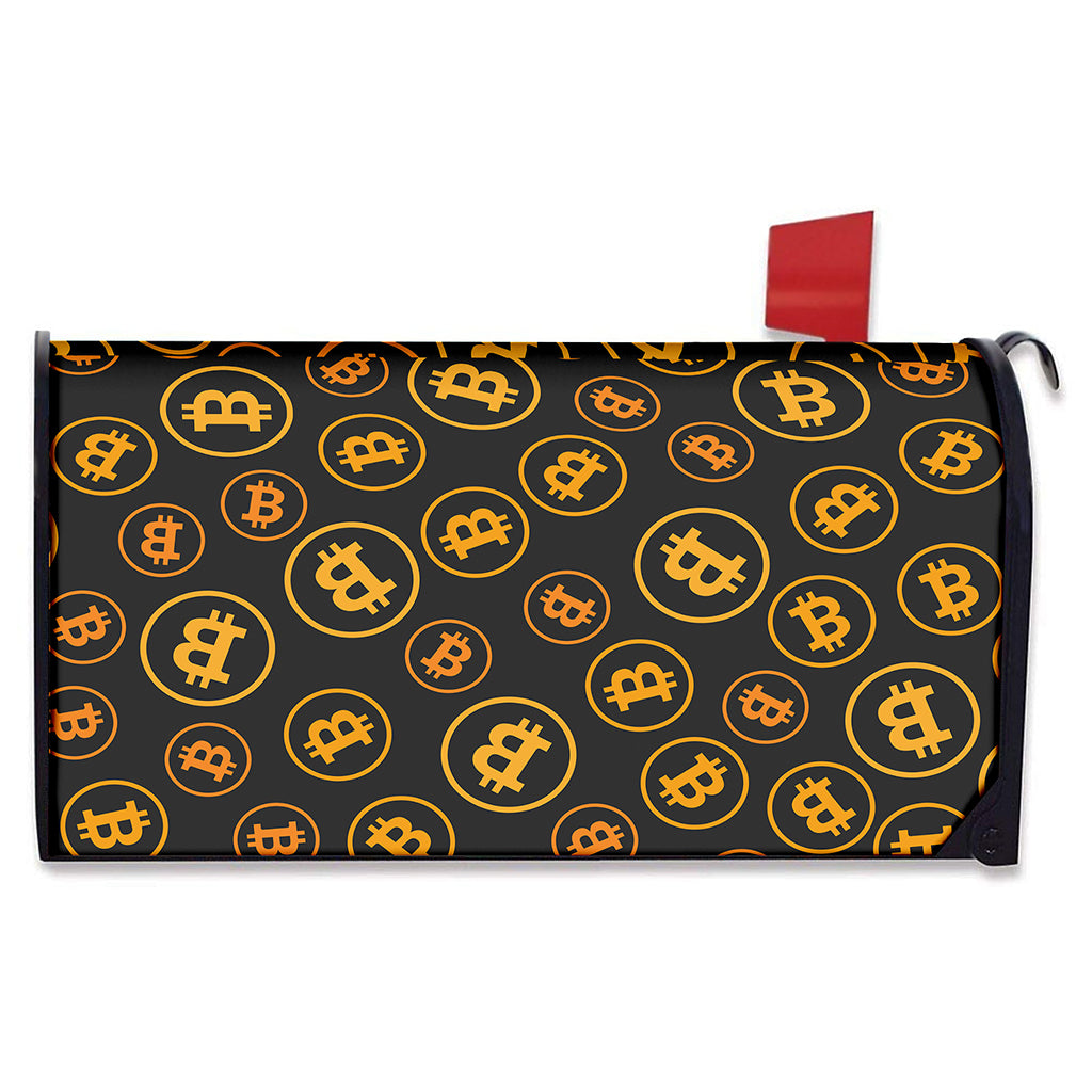Bitcoin Cryptocurrency Pattern Print Mailbox Cover