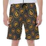 Bitcoin Cryptocurrency Pattern Print Men's Beach Shorts