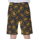 Bitcoin Cryptocurrency Pattern Print Men's Beach Shorts