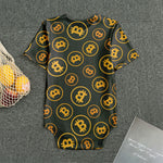 Bitcoin Cryptocurrency Pattern Print Men's Bodysuit