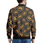 Bitcoin Cryptocurrency Pattern Print Men's Bomber Jacket