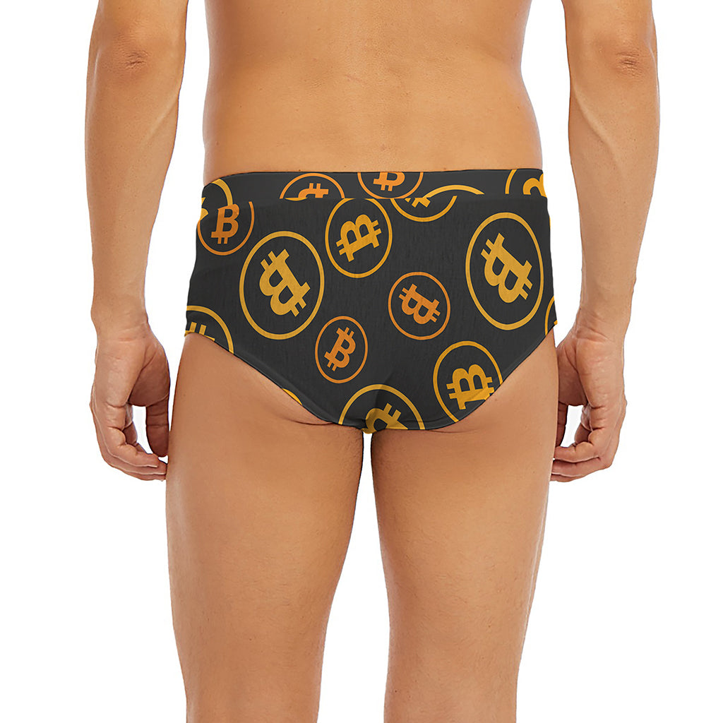 Bitcoin Cryptocurrency Pattern Print Men's Briefs