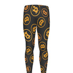 Bitcoin Cryptocurrency Pattern Print Men's leggings