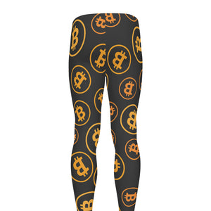 Bitcoin Cryptocurrency Pattern Print Men's leggings