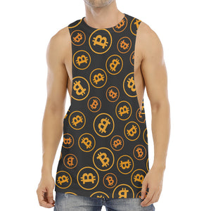 Bitcoin Cryptocurrency Pattern Print Men's Muscle Tank Top