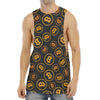 Bitcoin Cryptocurrency Pattern Print Men's Muscle Tank Top