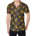 Bitcoin Cryptocurrency Pattern Print Men's Shirt