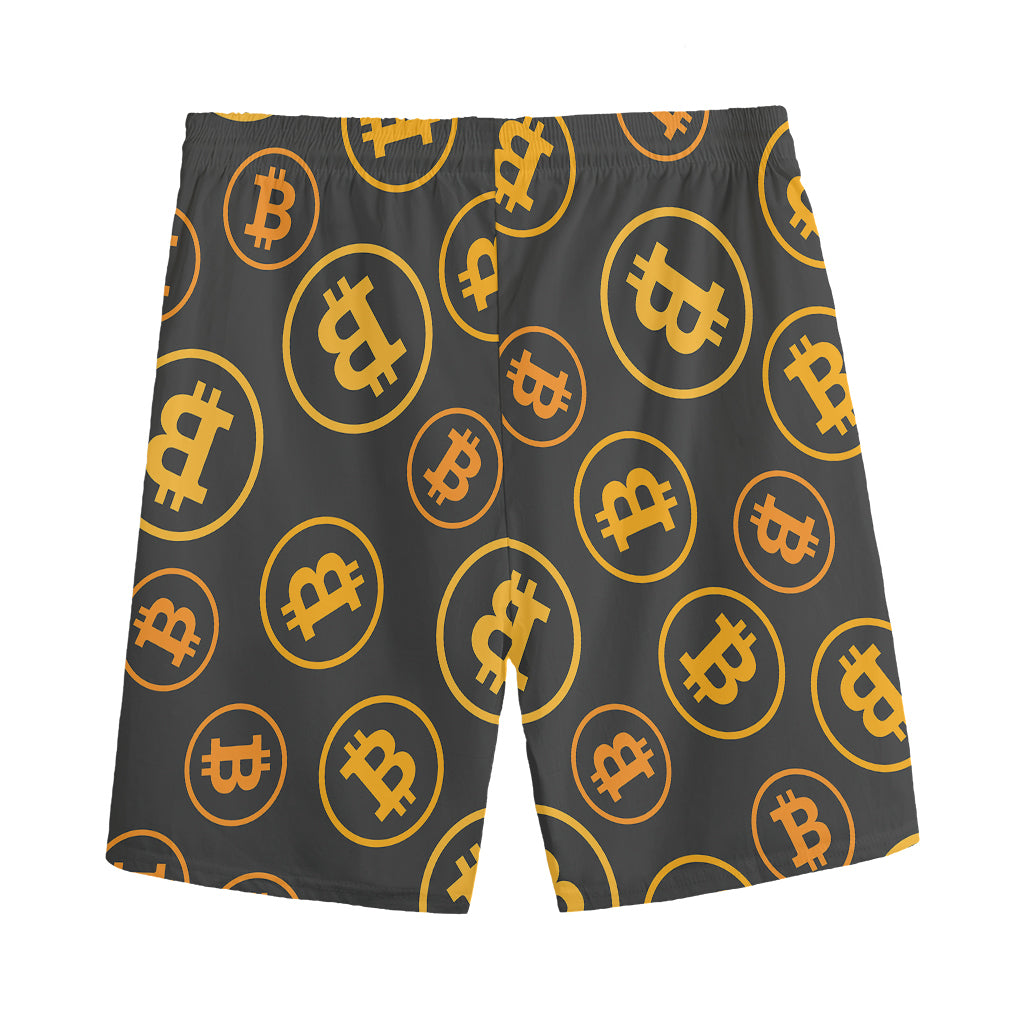 Bitcoin Cryptocurrency Pattern Print Men's Sports Shorts