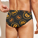 Bitcoin Cryptocurrency Pattern Print Men's Swim Briefs