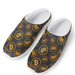 Bitcoin Cryptocurrency Pattern Print Mesh Casual Shoes