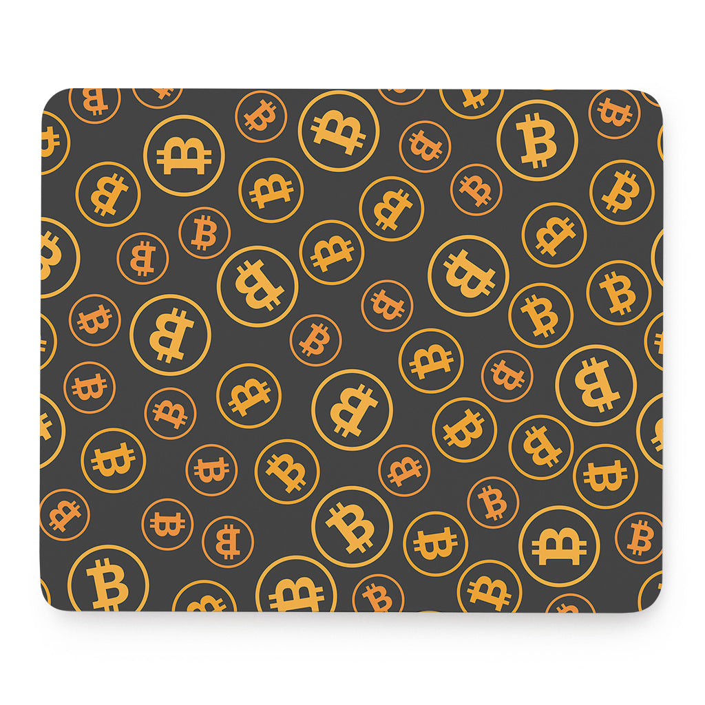 Bitcoin Cryptocurrency Pattern Print Mouse Pad