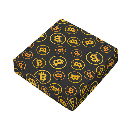 Bitcoin Cryptocurrency Pattern Print Outdoor Seat Cushion Cover