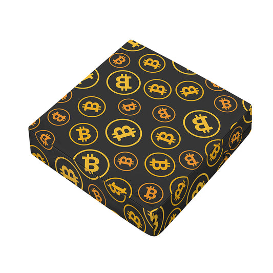 Bitcoin Cryptocurrency Pattern Print Outdoor Seat Cushion Cover