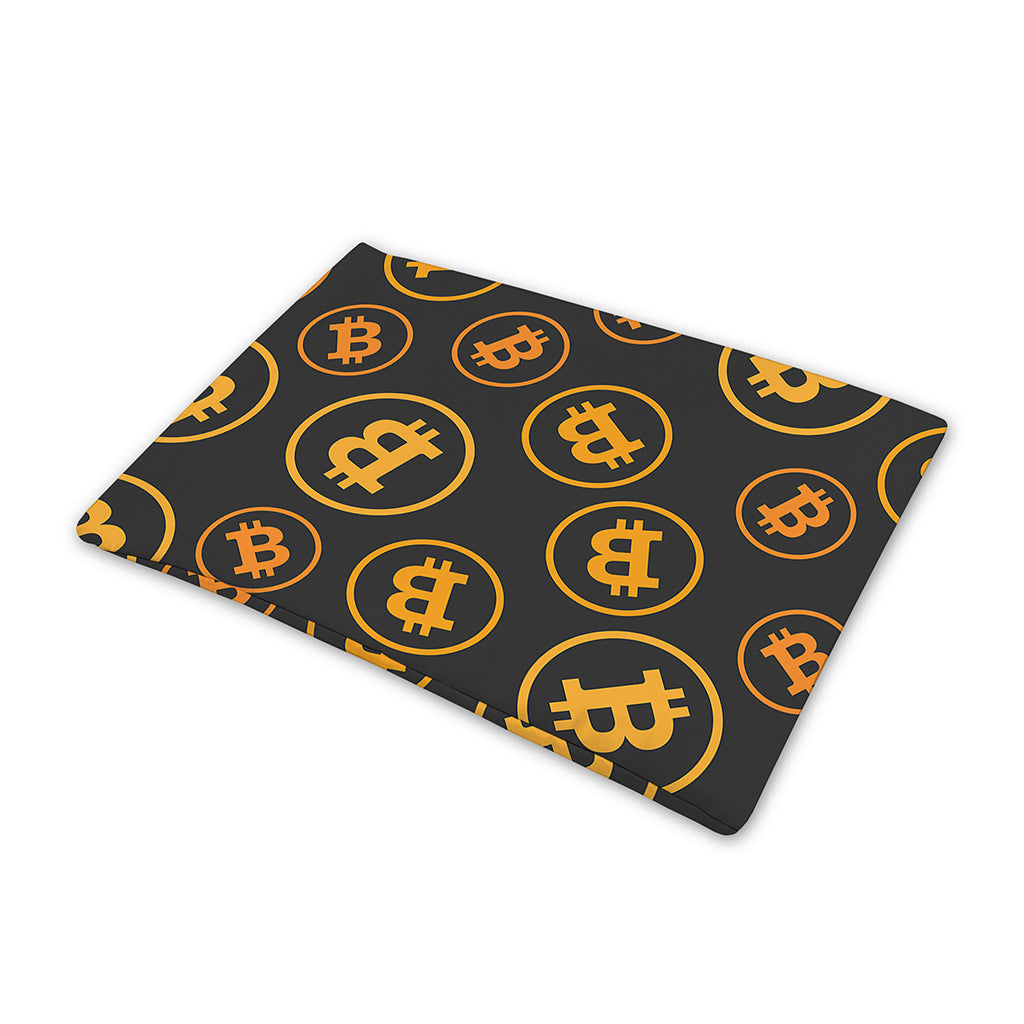 Bitcoin Cryptocurrency Pattern Print Pet Cooling Mat Cover