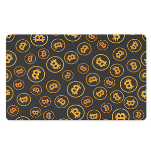 Bitcoin Cryptocurrency Pattern Print Polyester Doormat