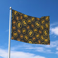 Bitcoin Cryptocurrency Pattern Print Polyester Flag