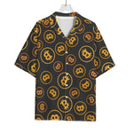 Bitcoin Cryptocurrency Pattern Print Rayon Hawaiian Shirt