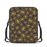 Bitcoin Cryptocurrency Pattern Print Rectangular Crossbody Bag