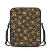 Bitcoin Cryptocurrency Pattern Print Rectangular Crossbody Bag