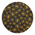 Bitcoin Cryptocurrency Pattern Print Round Blanket